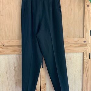 Talbots Black 100% Pure New York Wool Lined Pants Sz 10 Career Business Luxury